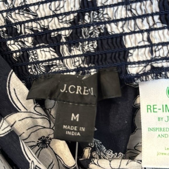 NWT J Crew Convertible beach sarong magnolia floral Sz Medium Navy/White coverup - Picture 5 of 10